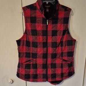 Bit & Bridle Black and Red Vest Large